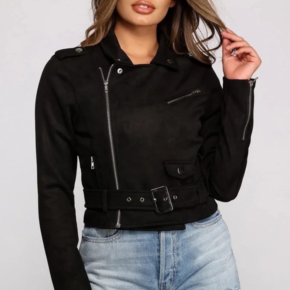Ashley By 26 International Women's Sz Large Black Leather Jacket - Picture 3 of 7